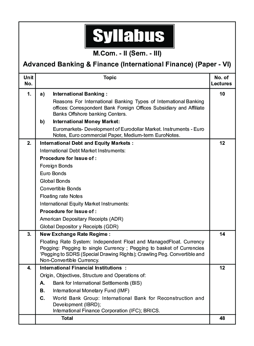 Advanced Banking And Finance (International Finance) - Page 5