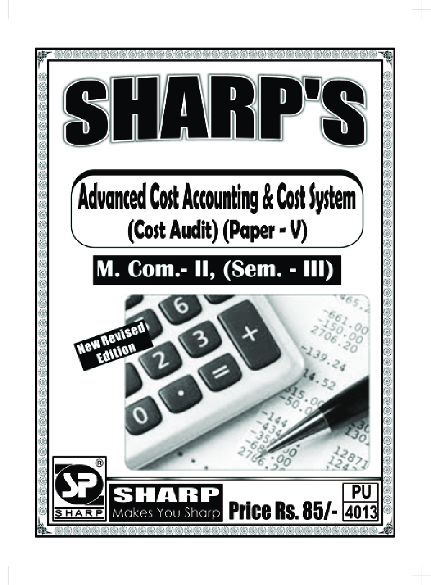 Advanced Cost Accounting And Cost System (Cost Audit) - Page 1