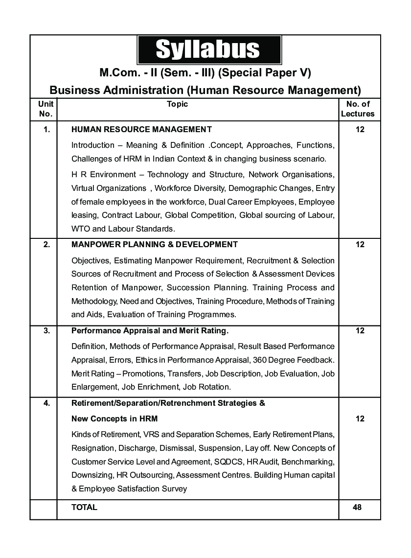 व्यवसाय प्रशासन (मानवी संसाधन व्यवस्थापन) - Page 4