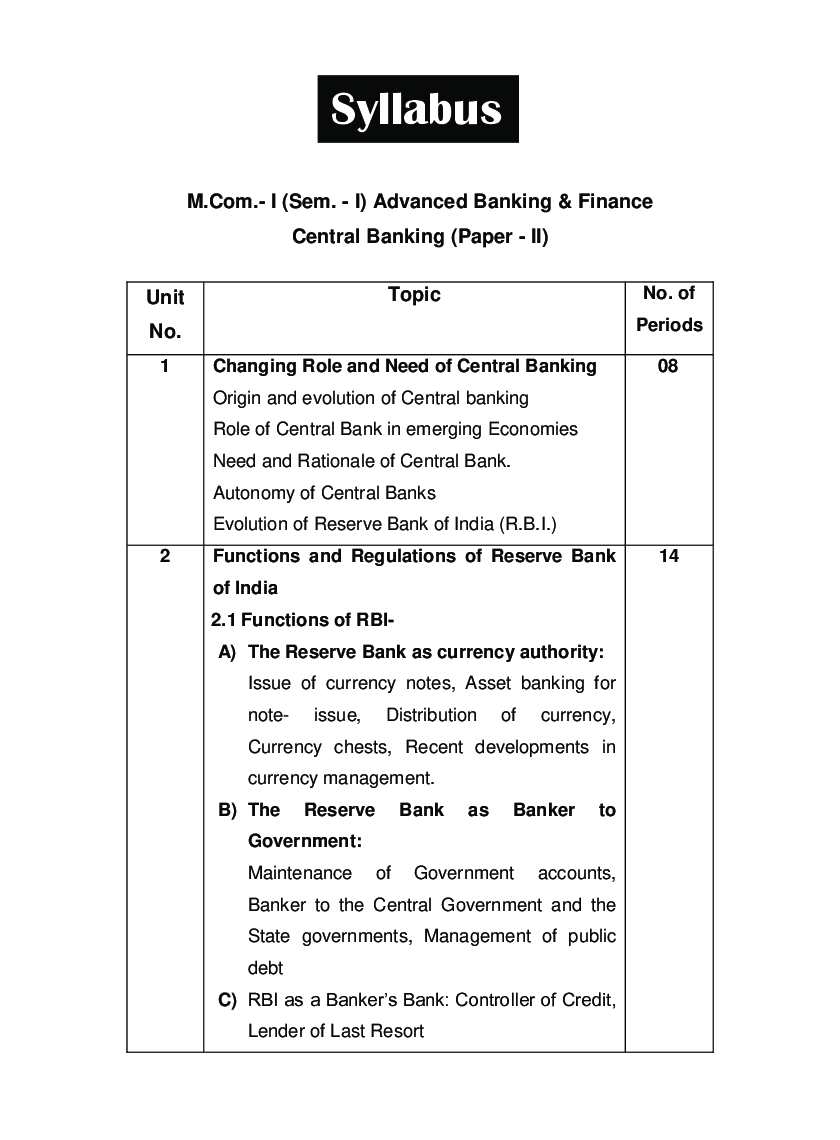 Advanced Banking And Finance (Central Banking) - Page 4