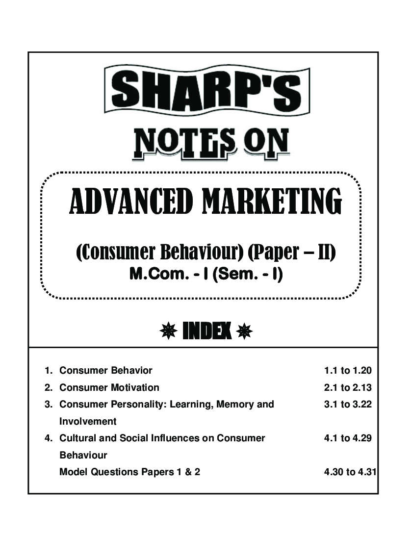 Advanced Marketing (Consumer Behaviour) - Page 5
