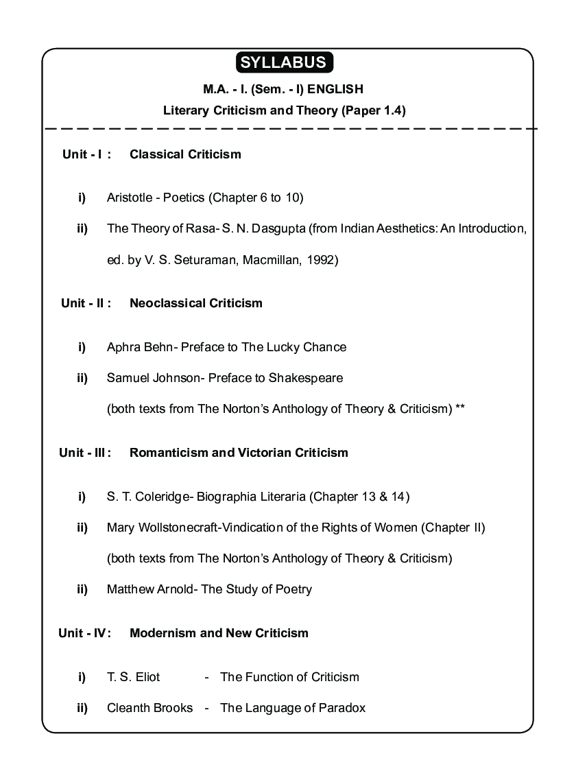 English (Literary Criticism And Theory) - Page 4