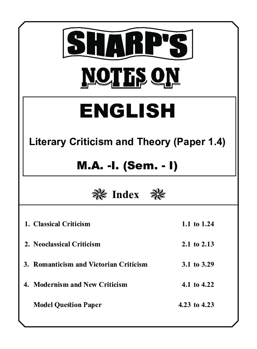 English (Literary Criticism And Theory) - Page 5