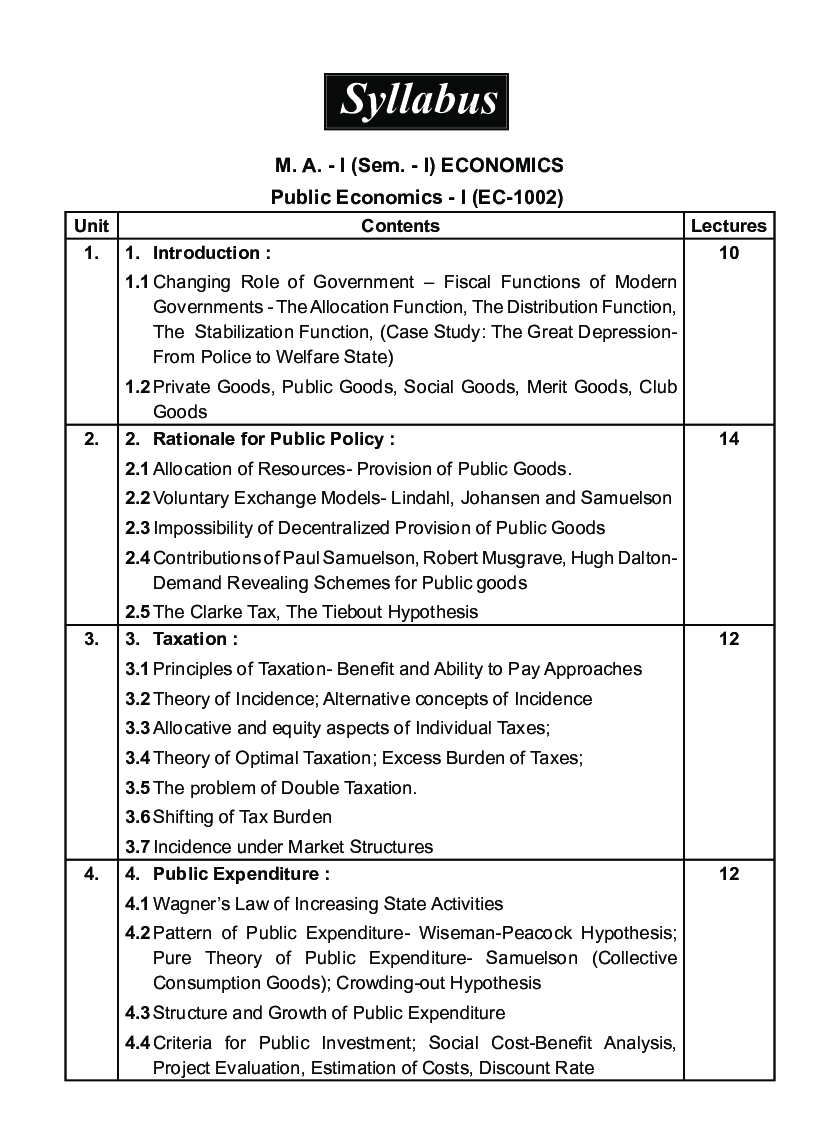 अर्थशास्त्र ( सार्वजानिक अर्थशास्त्र - I ) - Page 4
