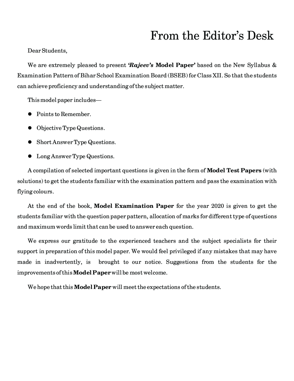 Model Paper BSE Board Chapterwise Question Answer For Class XII Business Studies (For 2020 Exam) - Page 4
