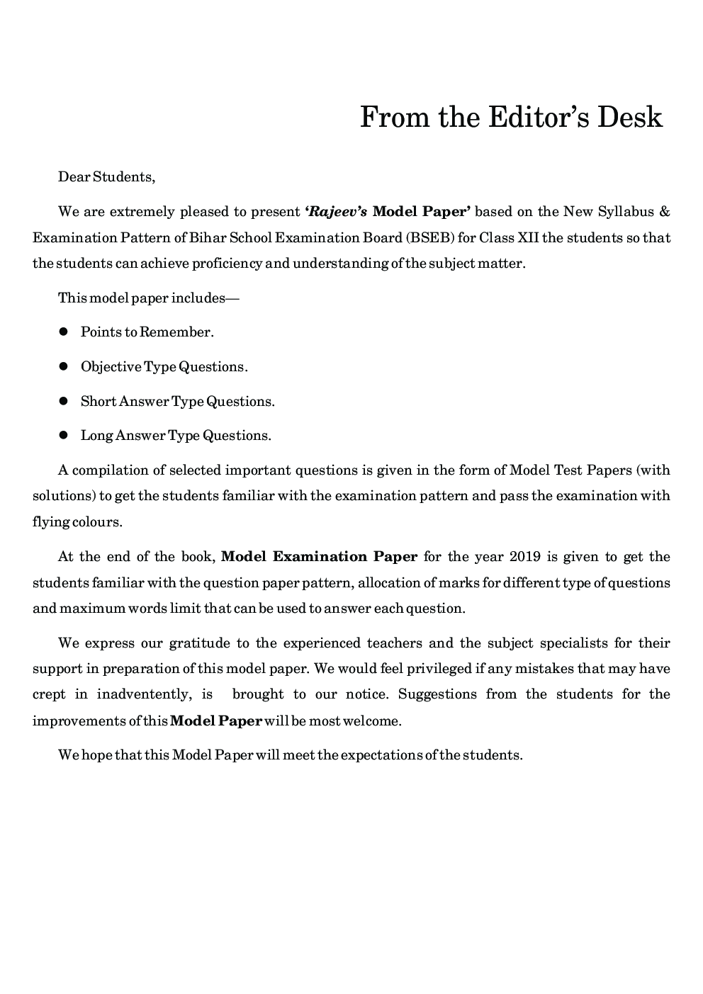 Model Paper BSE Board Chapterwise Question Answer For Class XII Economics (For 2020 Exam) - Page 5
