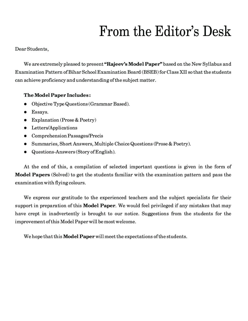 Model Paper BSE Board Chapterwise Question Answer For Class XII English-100 Marks (For 2020 Exam) - Page 5