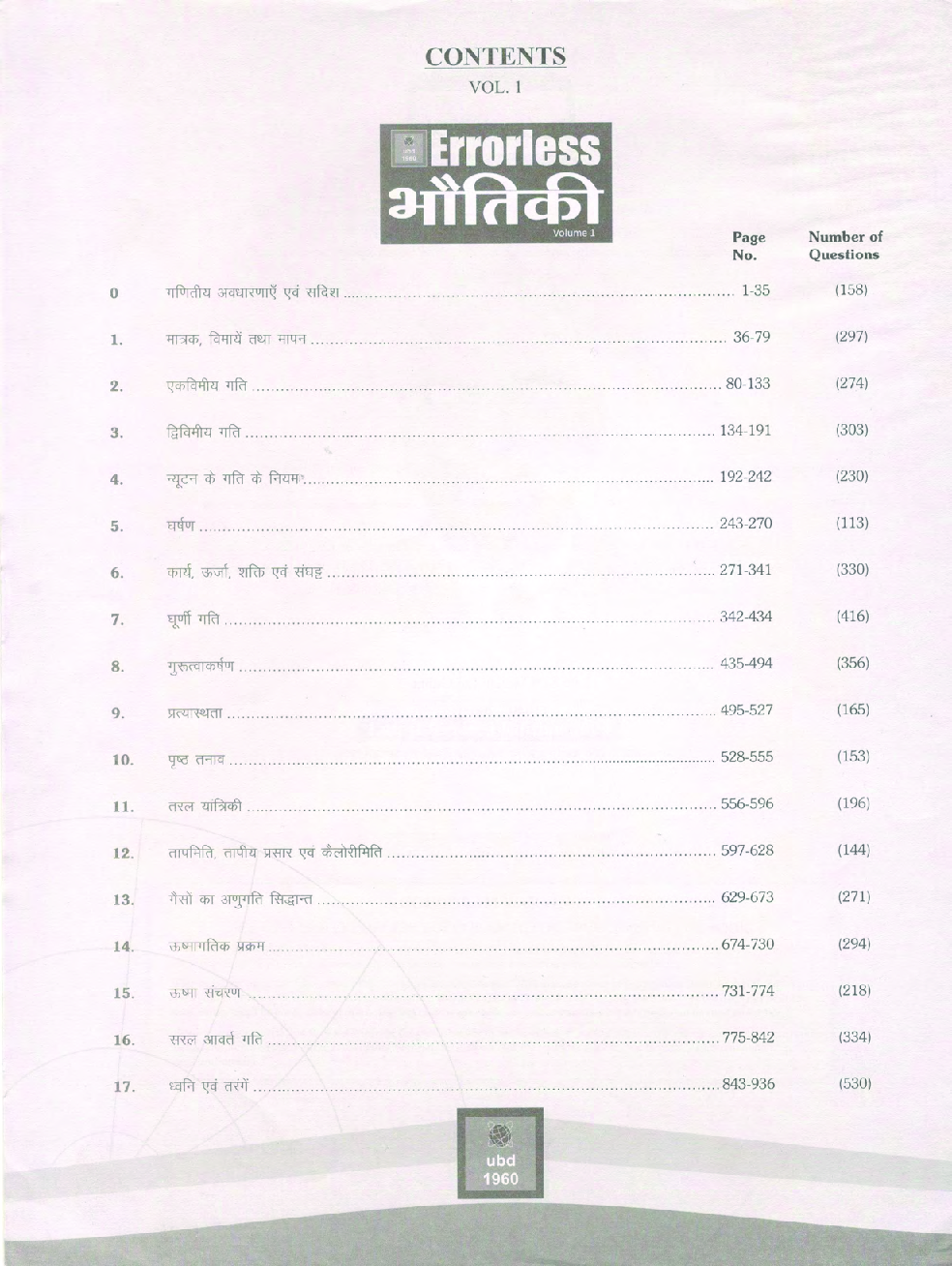 UBD 1960 Errorless भौतिकी For NEET/AIIMS/JEE Mains Latest 2020 Edition As Per Examination by NTA (Volume 1) - Page 5