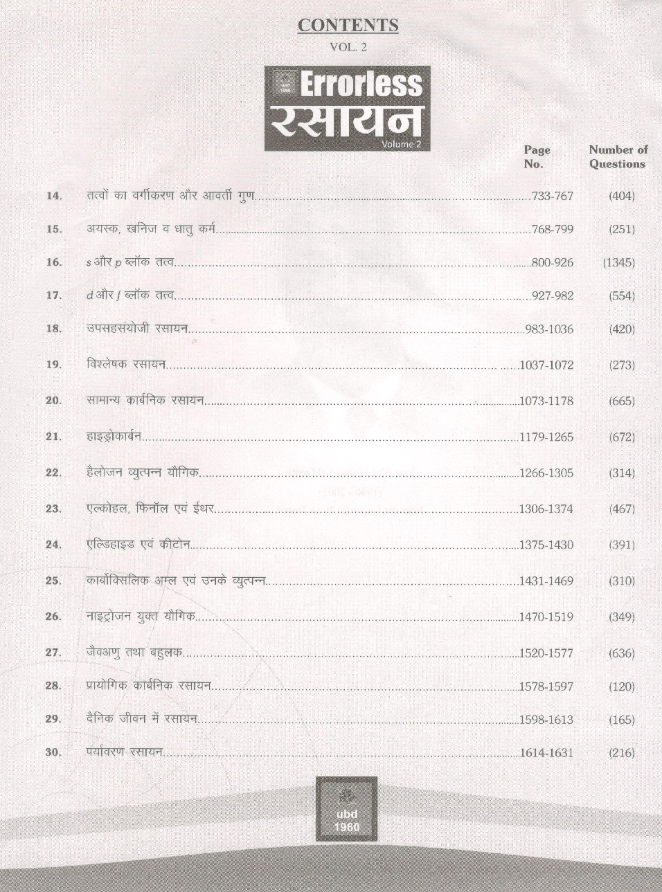 UBD 1960 Errorless रसायन For NEET/AIIMS/JEE Mains Latest 2020 Edition As Per Examination by NTA (Volume 2) - Page 5