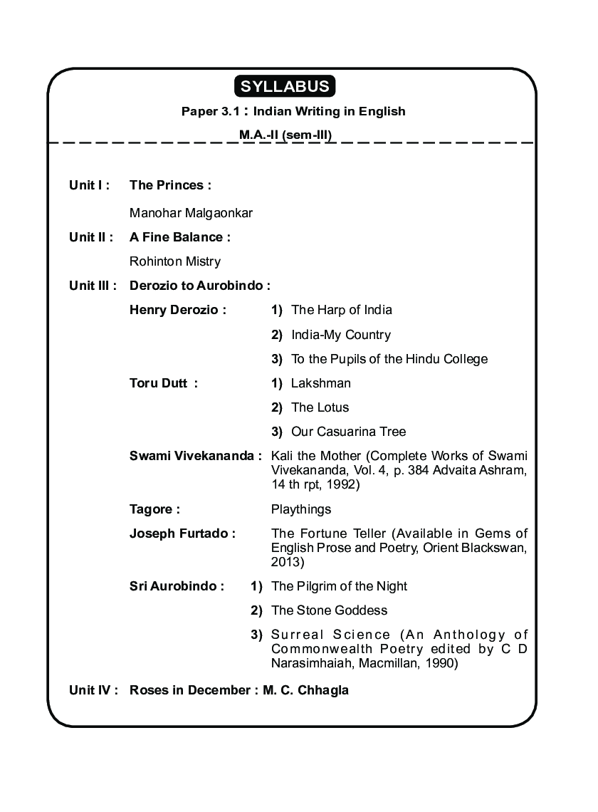English : Indian Writing In English - Page 5
