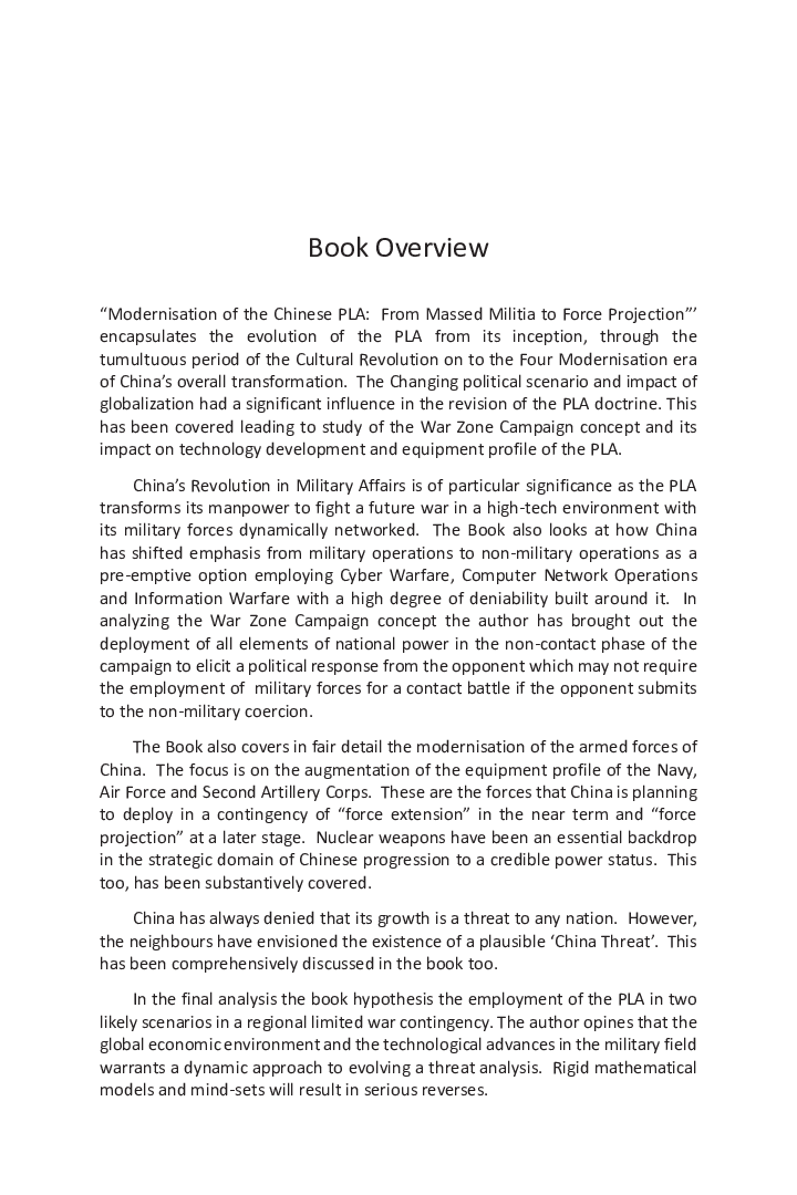 Modernisation Of The Chinese PLA: From Massed Militia To Force Projection - Page 2