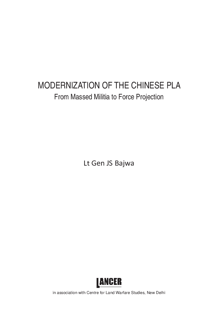 Modernisation Of The Chinese PLA: From Massed Militia To Force Projection - Page 3