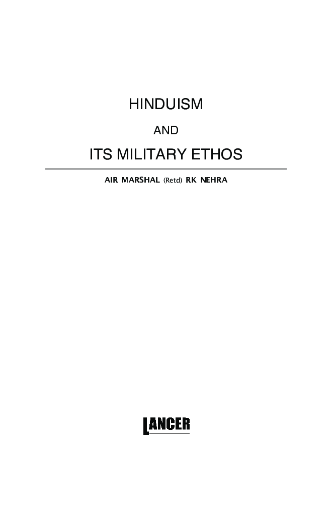 Hinduism & Its Military Ethos - Page 4