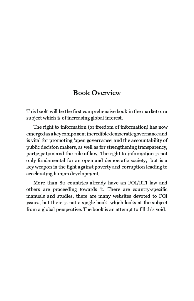 The Right To Information A Global Perspective - Page 4