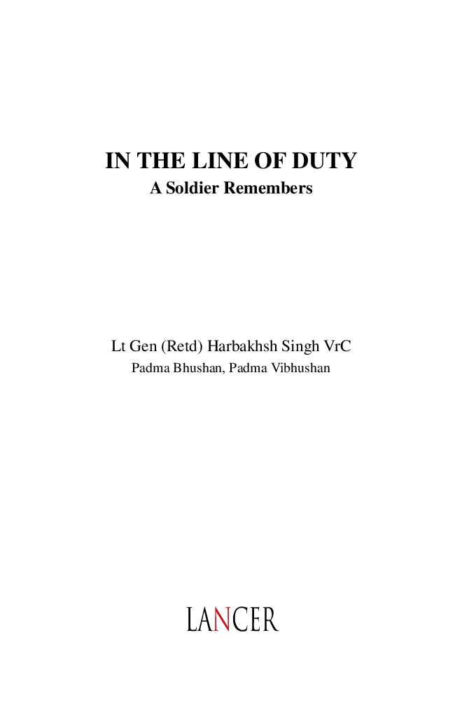 In The Line Of Duty A Soldier Remembers - Page 3