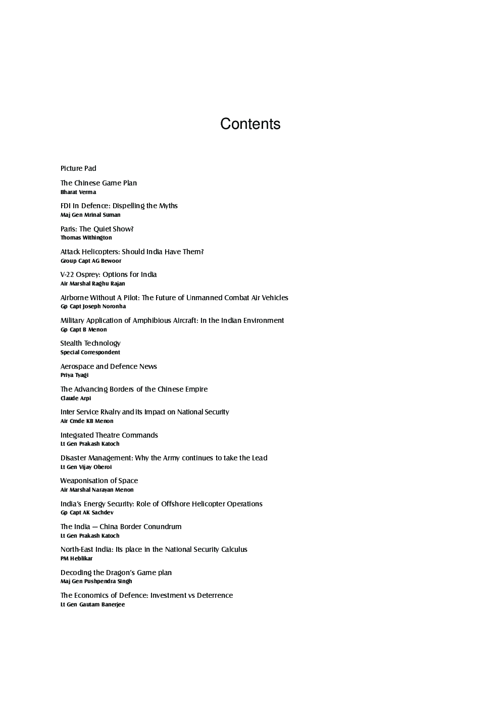 Indian Defence Review Jul-Sep 2013 (Vol 28.3) - Page 5