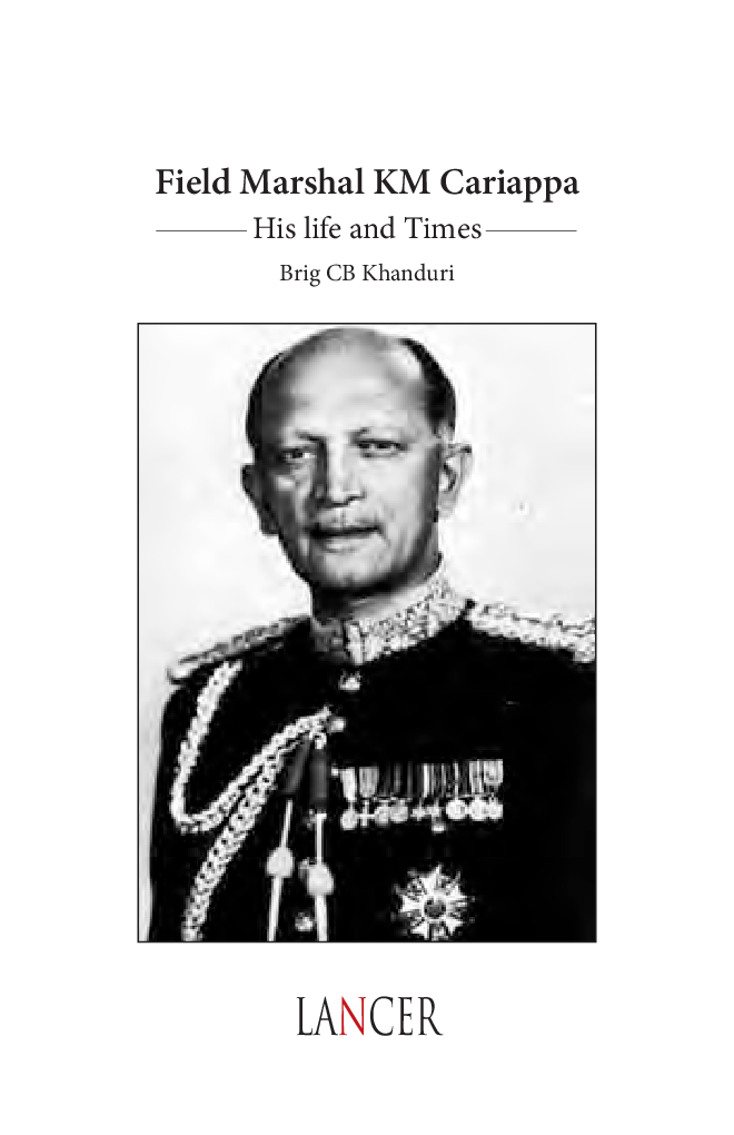 Field Marshal KM Cariappa: His life And Times - Page 2