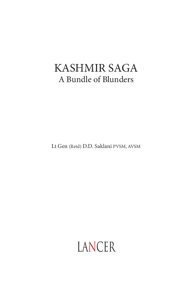 Kashmir Saga: A Bundle Of Blunders - Page 2