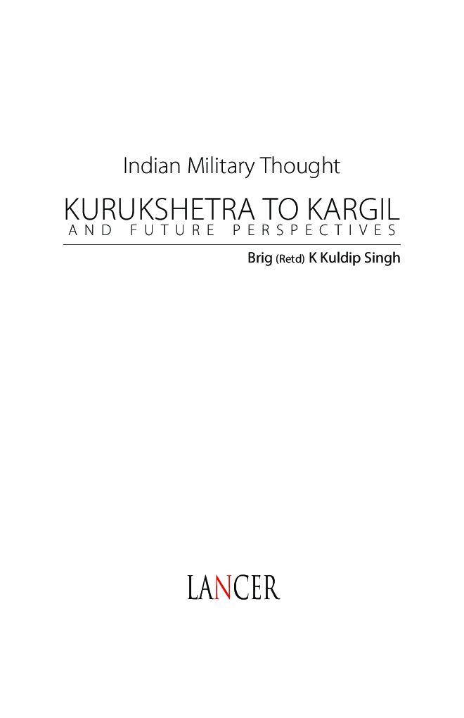 Indian Military Thought Kurukshetra To Kargil - Page 2