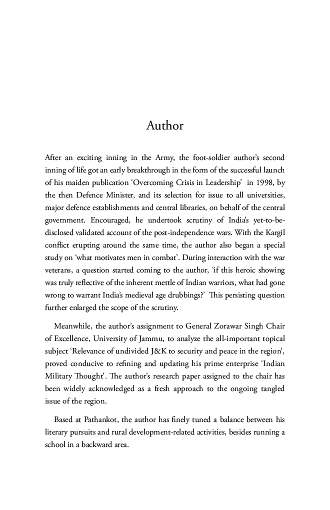 Indian Military Thought Kurukshetra To Kargil - Page 5