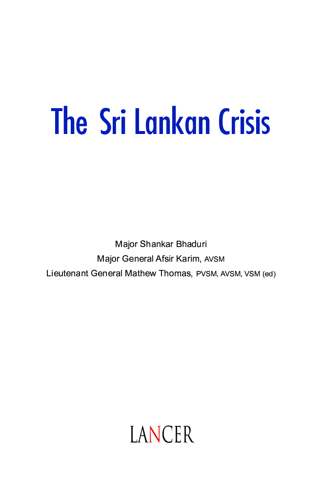 The Sri Lankan Crisis - Page 2