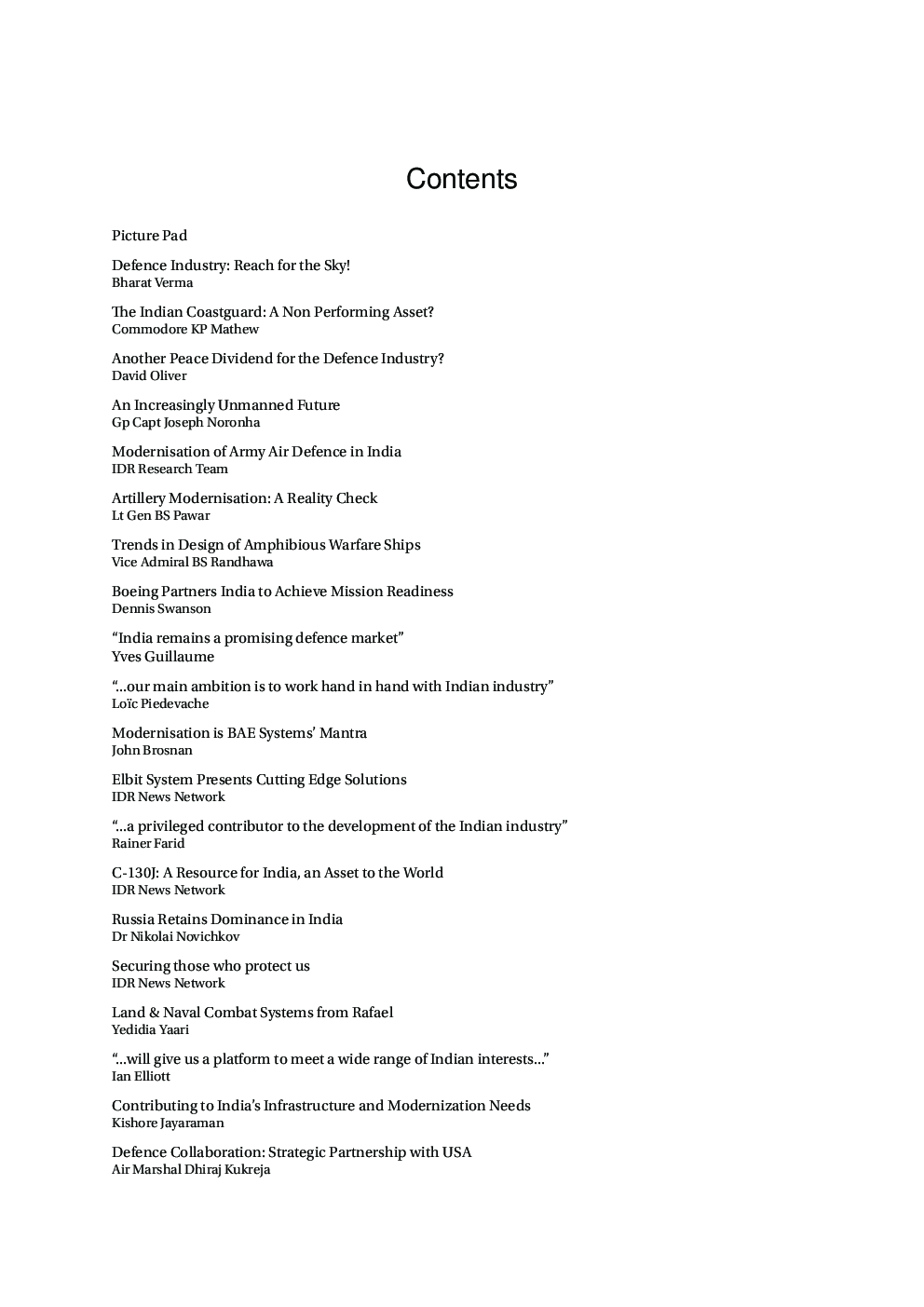 Indian Defence Review Jan-Mar 2014 (Vol 29.1) - Page 5