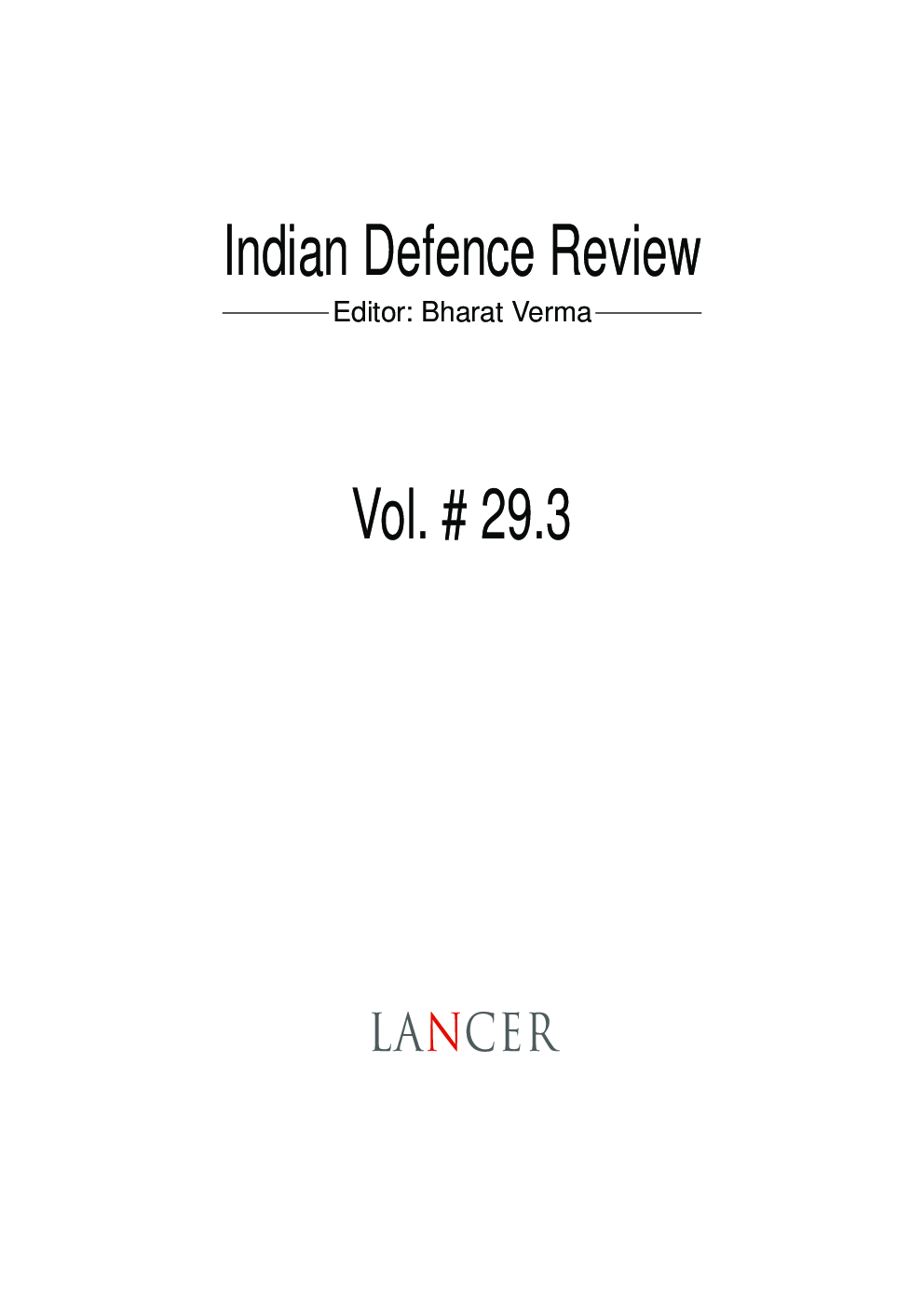 Indian Defence Review Jul-Sep 2014 (Vol 29.3) - Page 2