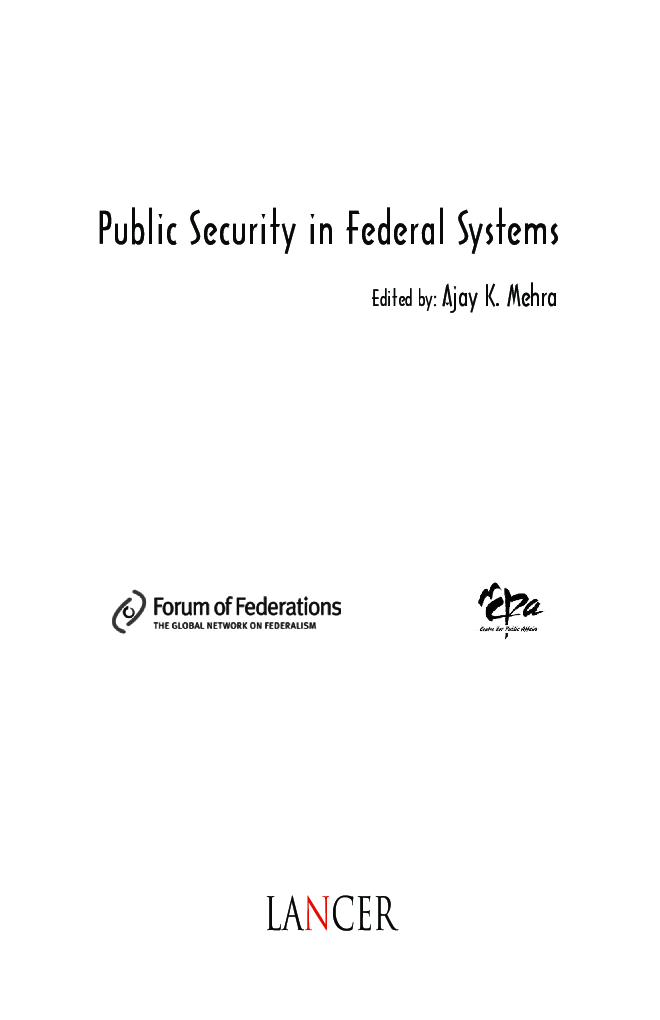 Public Security In Federal Systems - Page 2