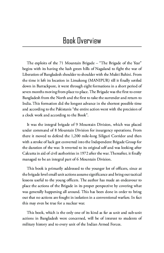 Charge Of A Mountain Brigade In Creation Of A Nation Bangladesh - Page 5