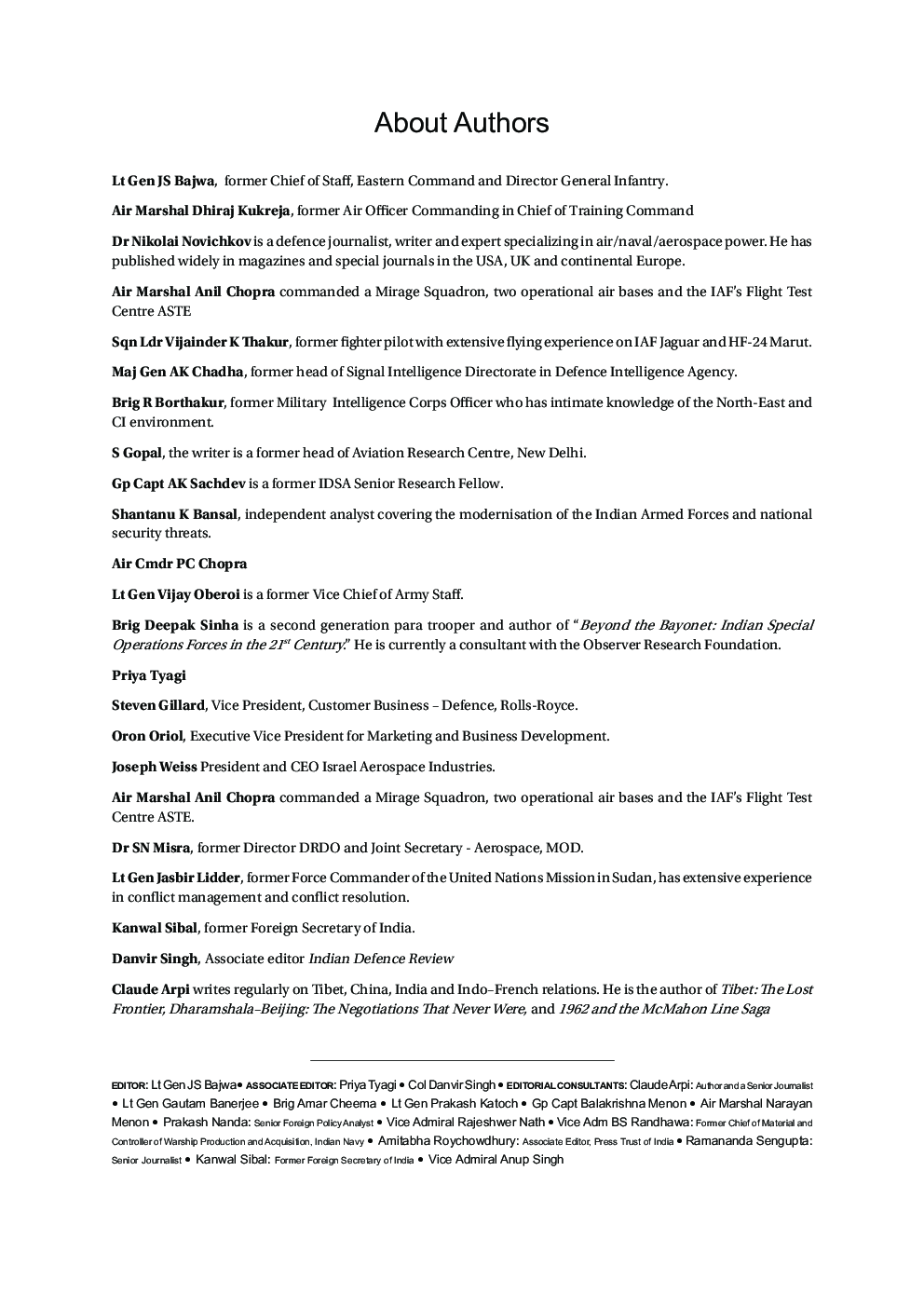 Indian Defence Review Jan-Mar 2015 (Vol 30.1) - Page 5