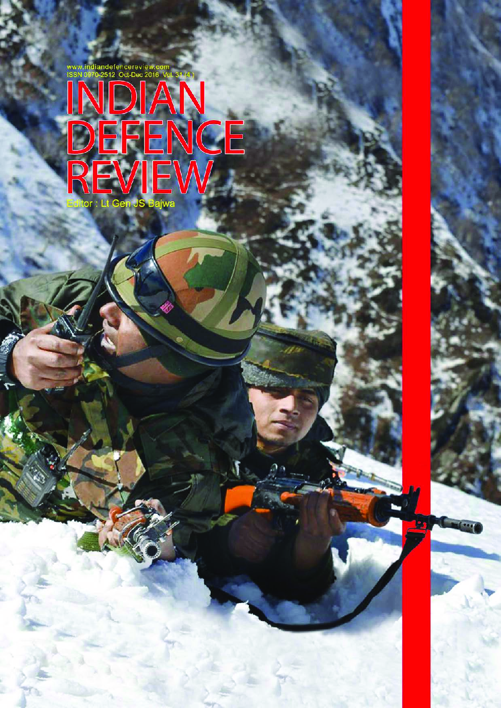 Indian Defence Review Oct-Dec 2016 (Vol 31.4) - Page 1