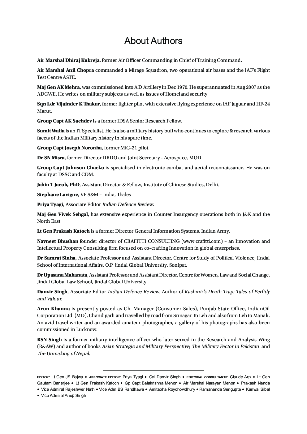 Indian Defence Review Jan-Mar 2017 (Vol 32.1) - Page 4