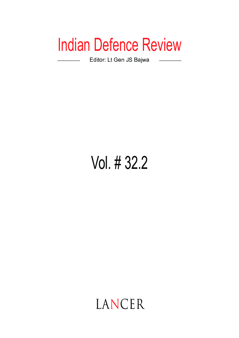 Indian Defence Review Apr-Jun 2017 (Vol 32.2) - Page 2
