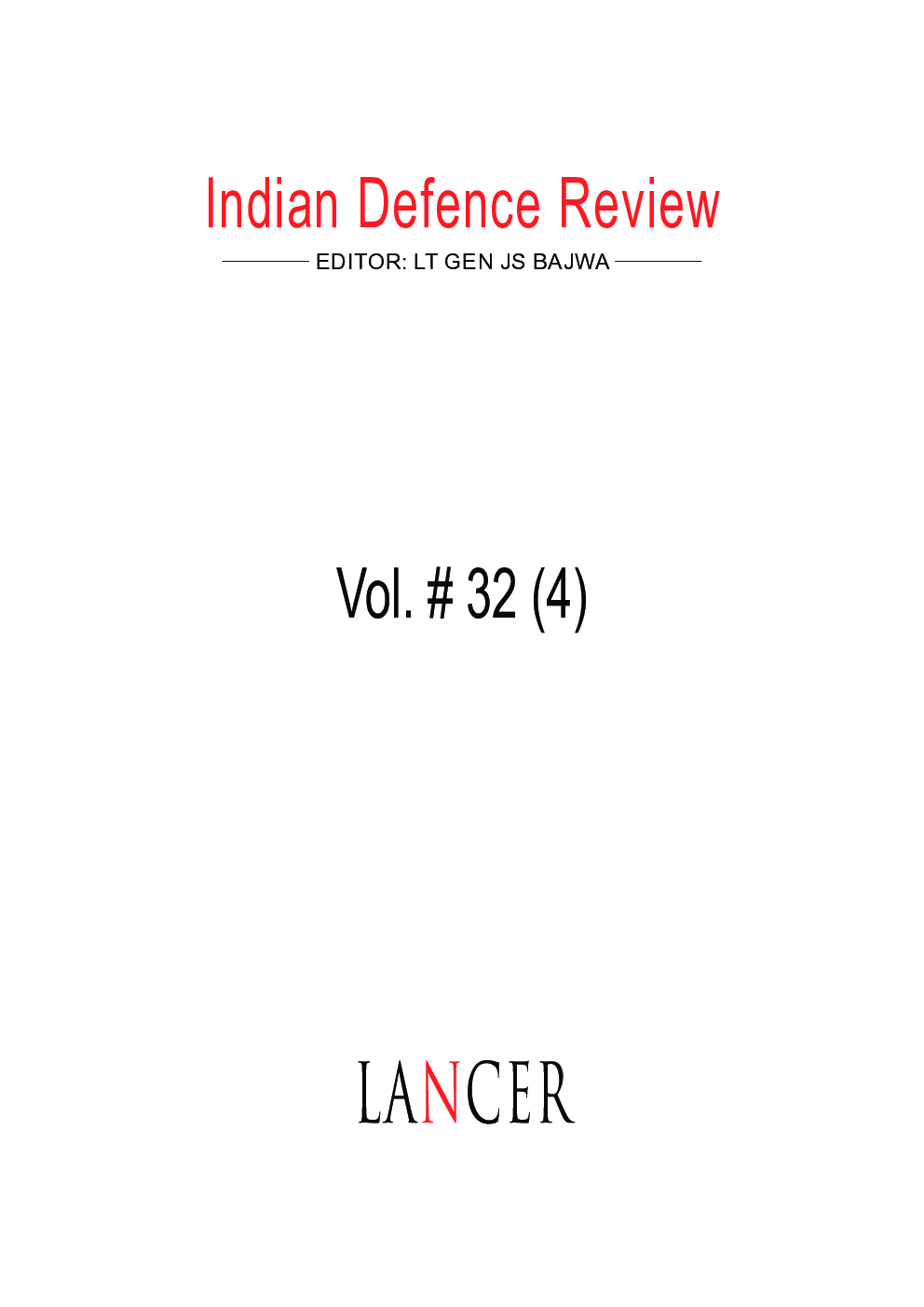 Indian Defence Review Oct-Dec 2017 (Vol 32.4) - Page 2