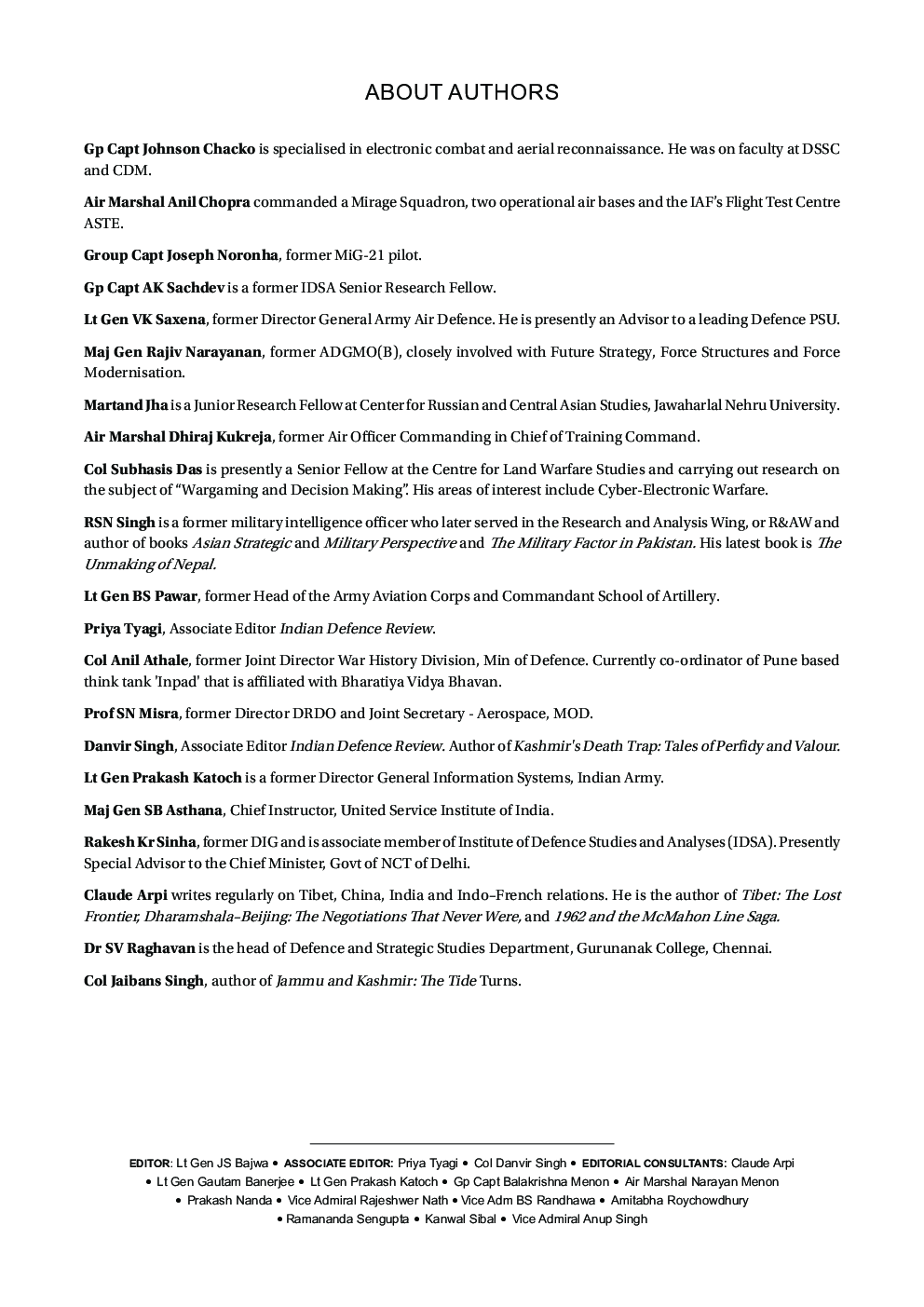 Indian Defence Review Oct-Dec 2017 (Vol 32.4) - Page 4