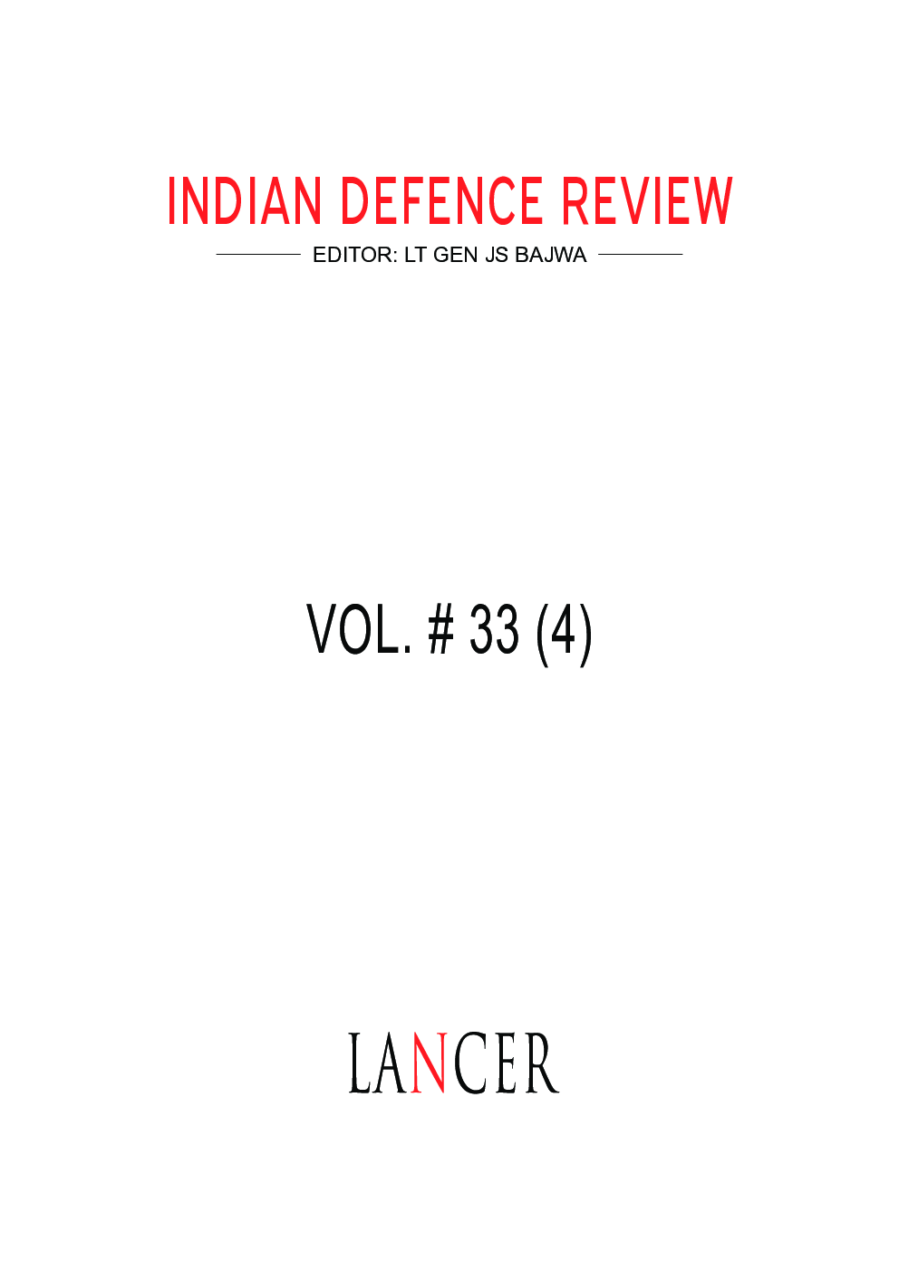 Indian Defence Review Oct-Dec 2018 (Vol 33.4) - Page 2