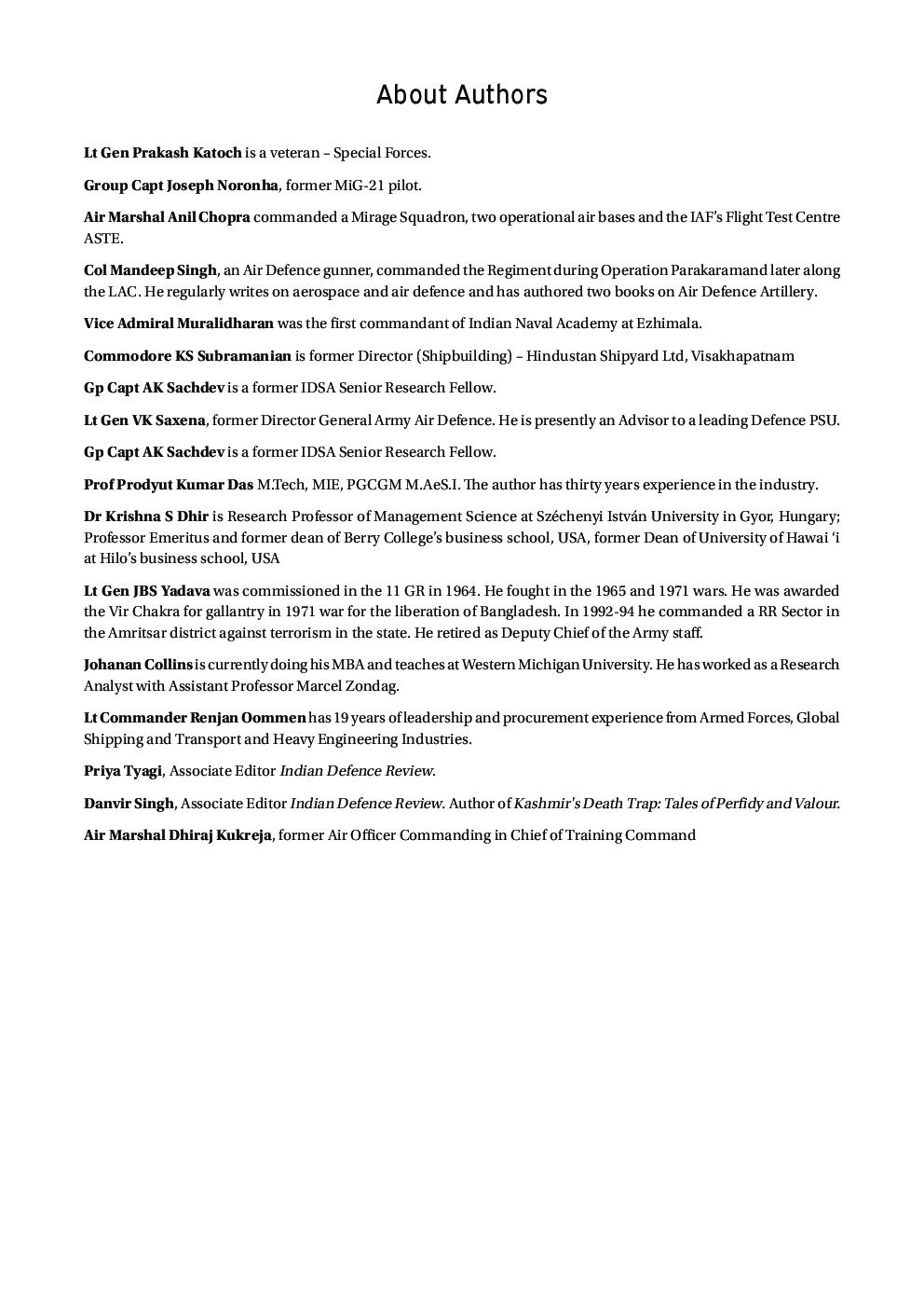 Indian Defence Review Oct-Dec 2018 (Vol 33.4) - Page 4