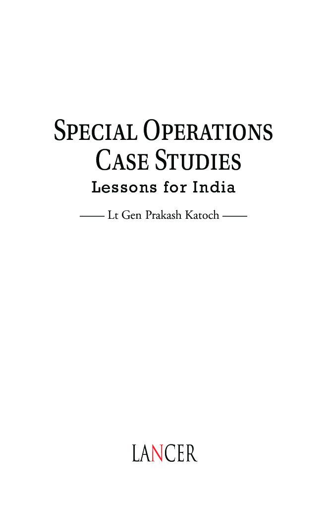 Special Operations Case Studies Lessons For India - Page 3