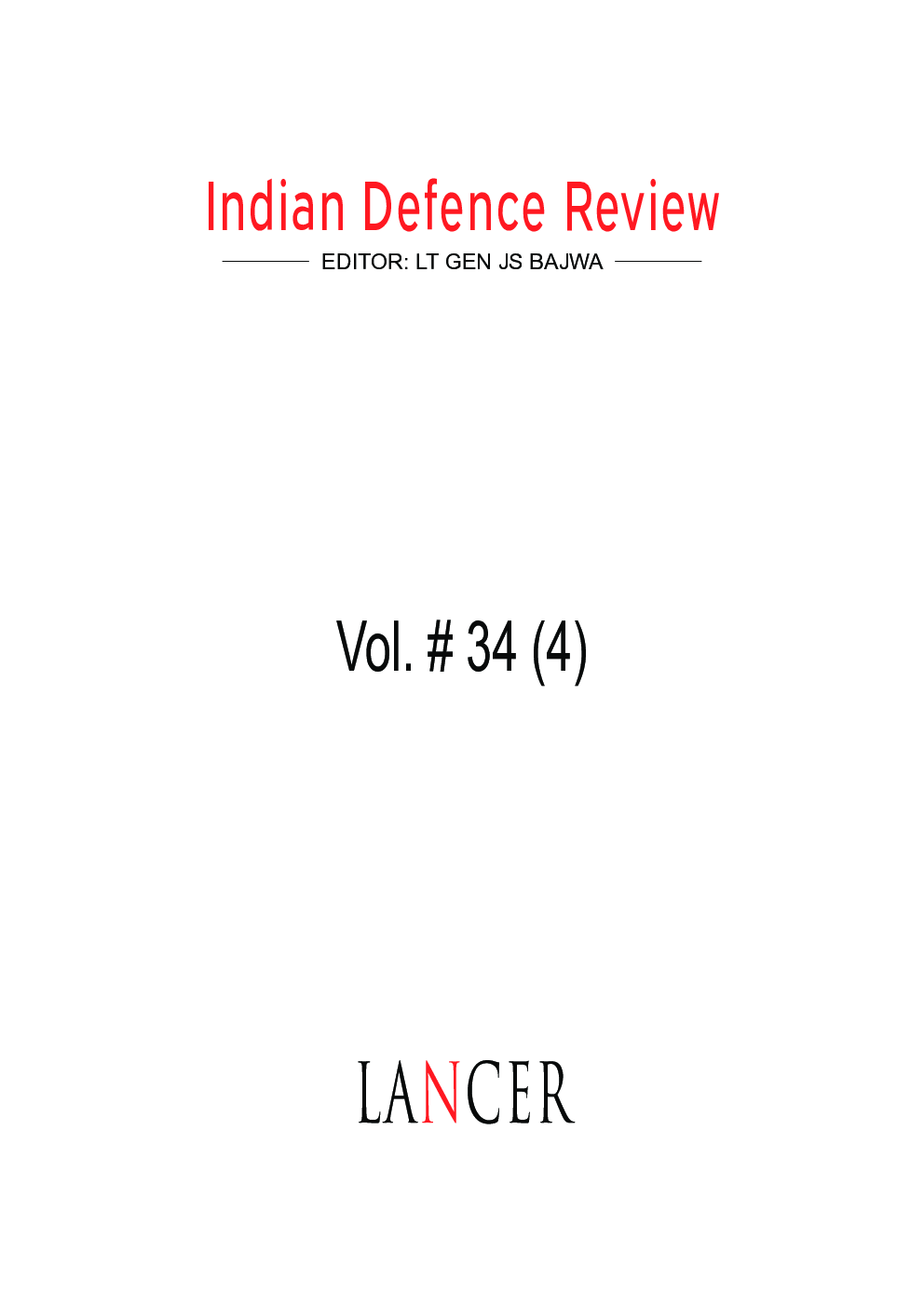 Indian Defence Review Oct-Dec 2019 (Vol 34.4) - Page 2