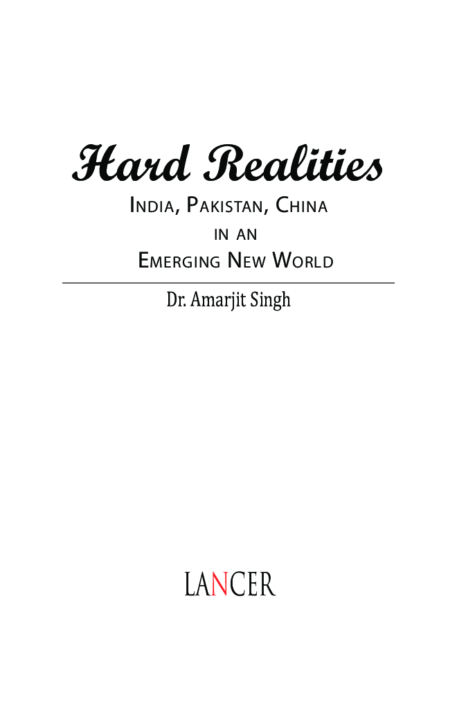 Hard Realities India, Pakistan, China In An Emerging New World - Page 2