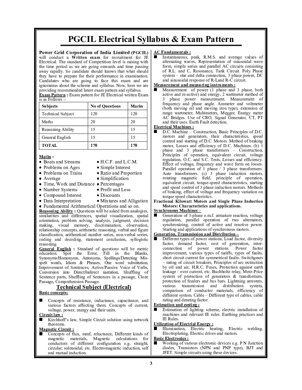PGCIL JE Electrical Engineer साल्व्ड पेपर्स एवं प्रैक्टिस बुक - Page 4