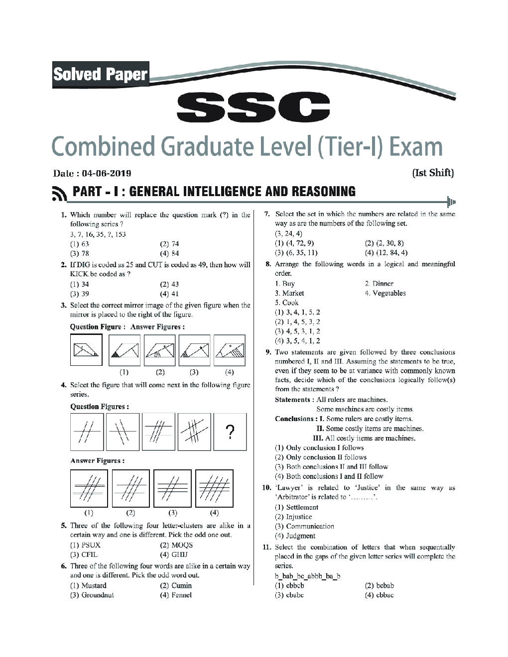 SSC CGL Tier - I (21 Solved Papers) - Page 4