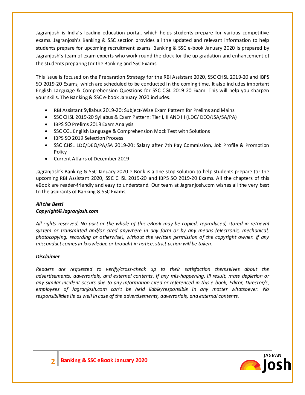 Banking & SSC January 2020 E-Book - Page 3