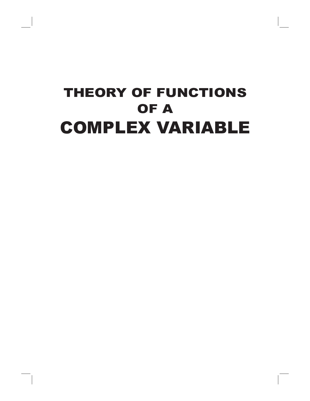 Download Theory Of Functions Of A Complex Variable by Shanti Narayan