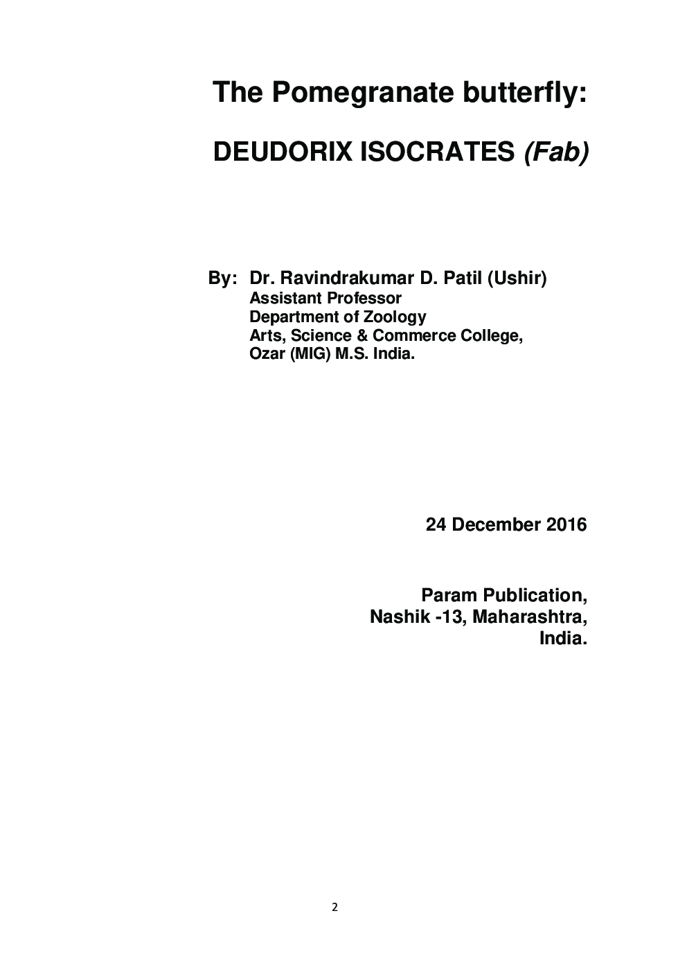 The Pomegranate Butterfly: Deudorix Isocrates (Fab.) - Page 4