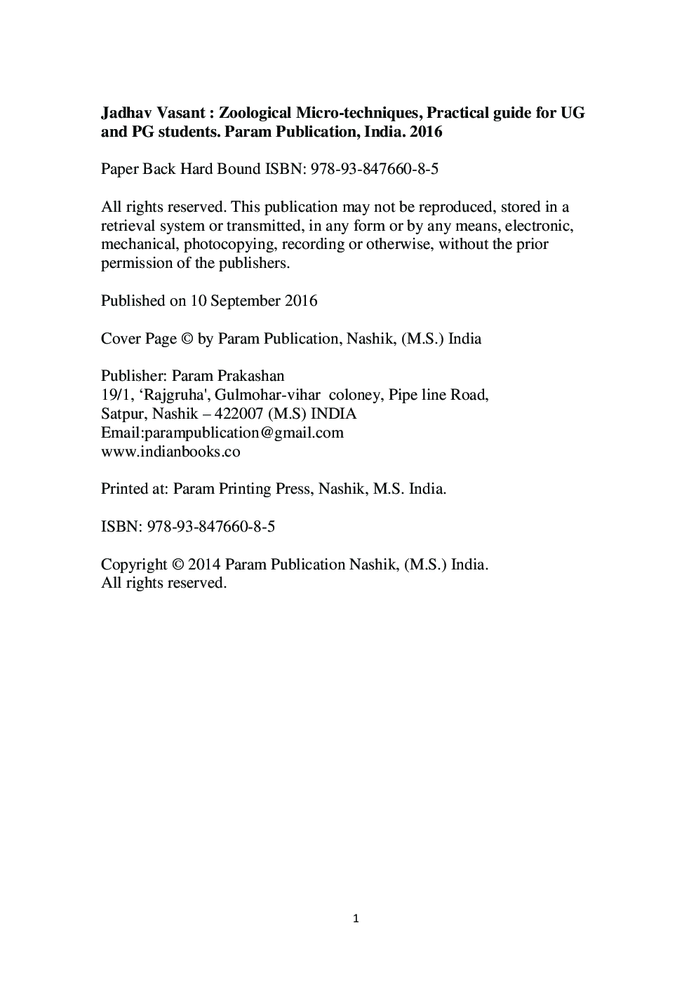 Zoological Micro-Techniques (Practical Guide) - Page 3