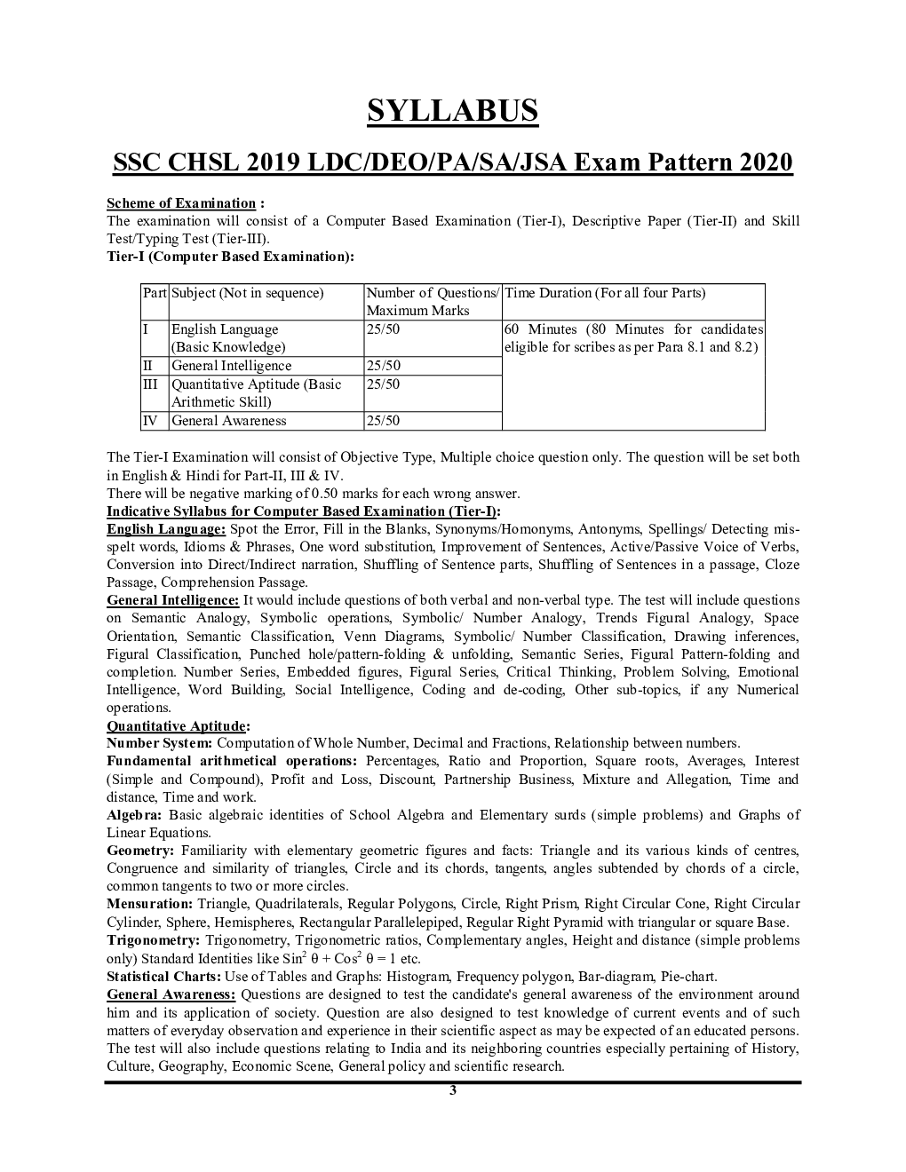 SSC CHSL 10+2 Tier-I सॉल्व्ड पेपर्स सामान्य अध्ययन (2020) - Page 4