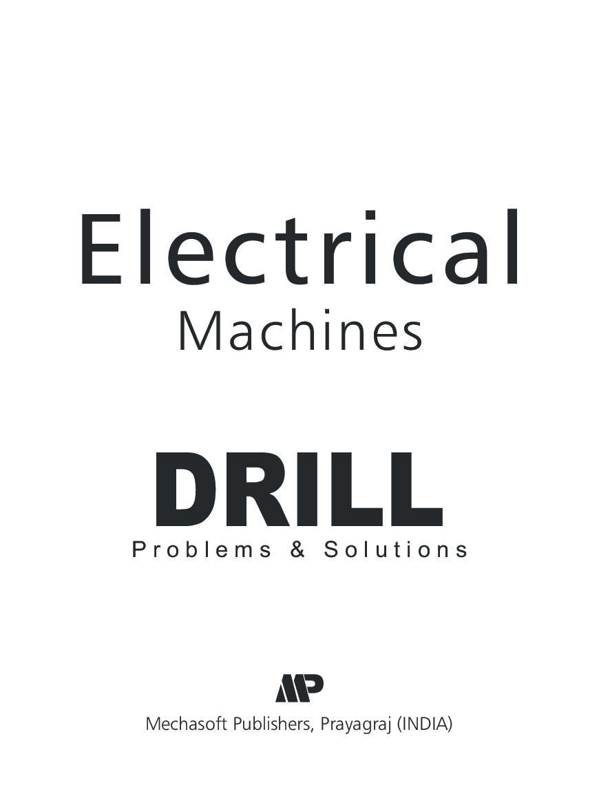 Electrical Machines Drill (Problems & Solutions) - Page 2