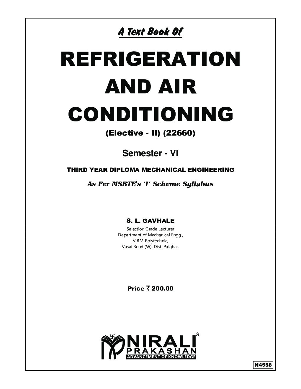 Refrigeration And Air Conditioning (Elective - II) - Page 2