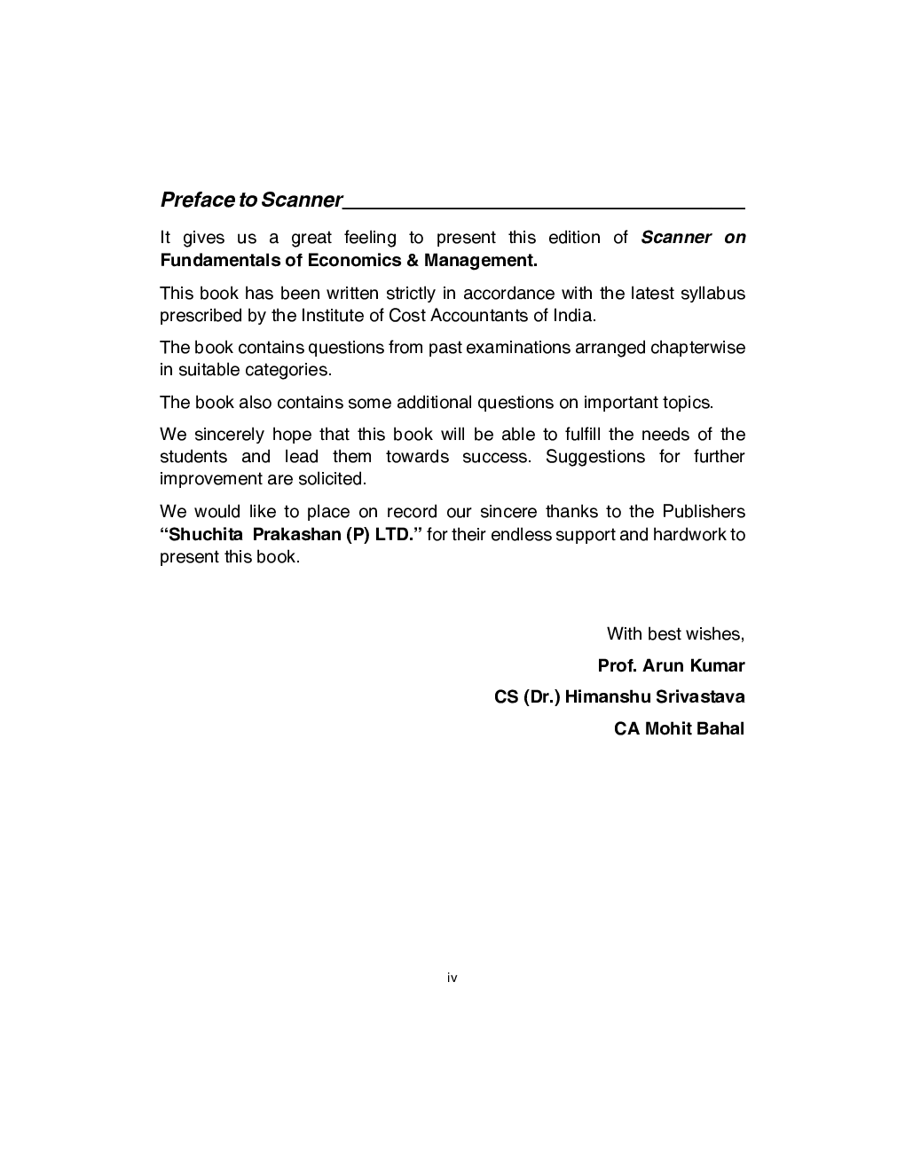Shuchita Prakashan CMA Foundation Scanner on Fundamentals Of Economics And Management (2016 Syllabus) Paper - 1 For June 2022 Exam - Page 5
